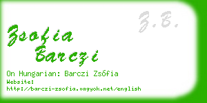 zsofia barczi business card