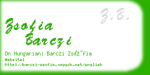 zsofia barczi business card